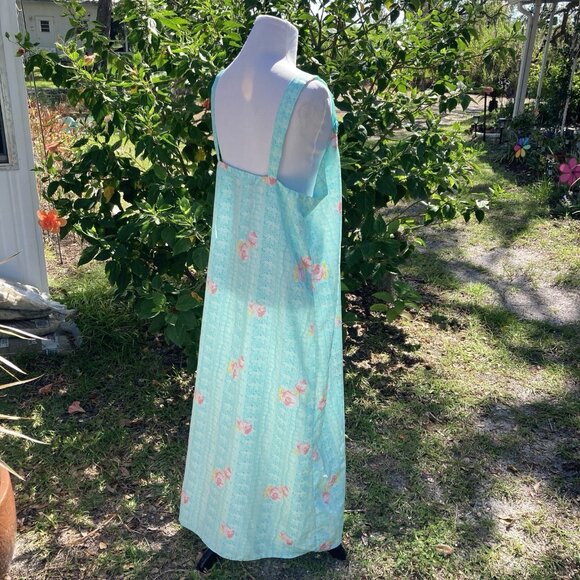 Contessa Di Roma Floral Peignior GOWN & Kimono ROBE 2pc Lot Satin Set Sz M Read - Picture 9 of 14